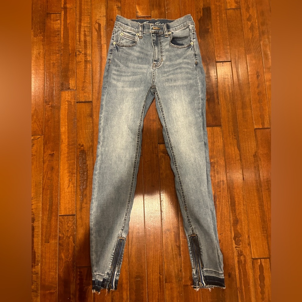 We The Free Denim Skinny jeans with zip detailing on bottom